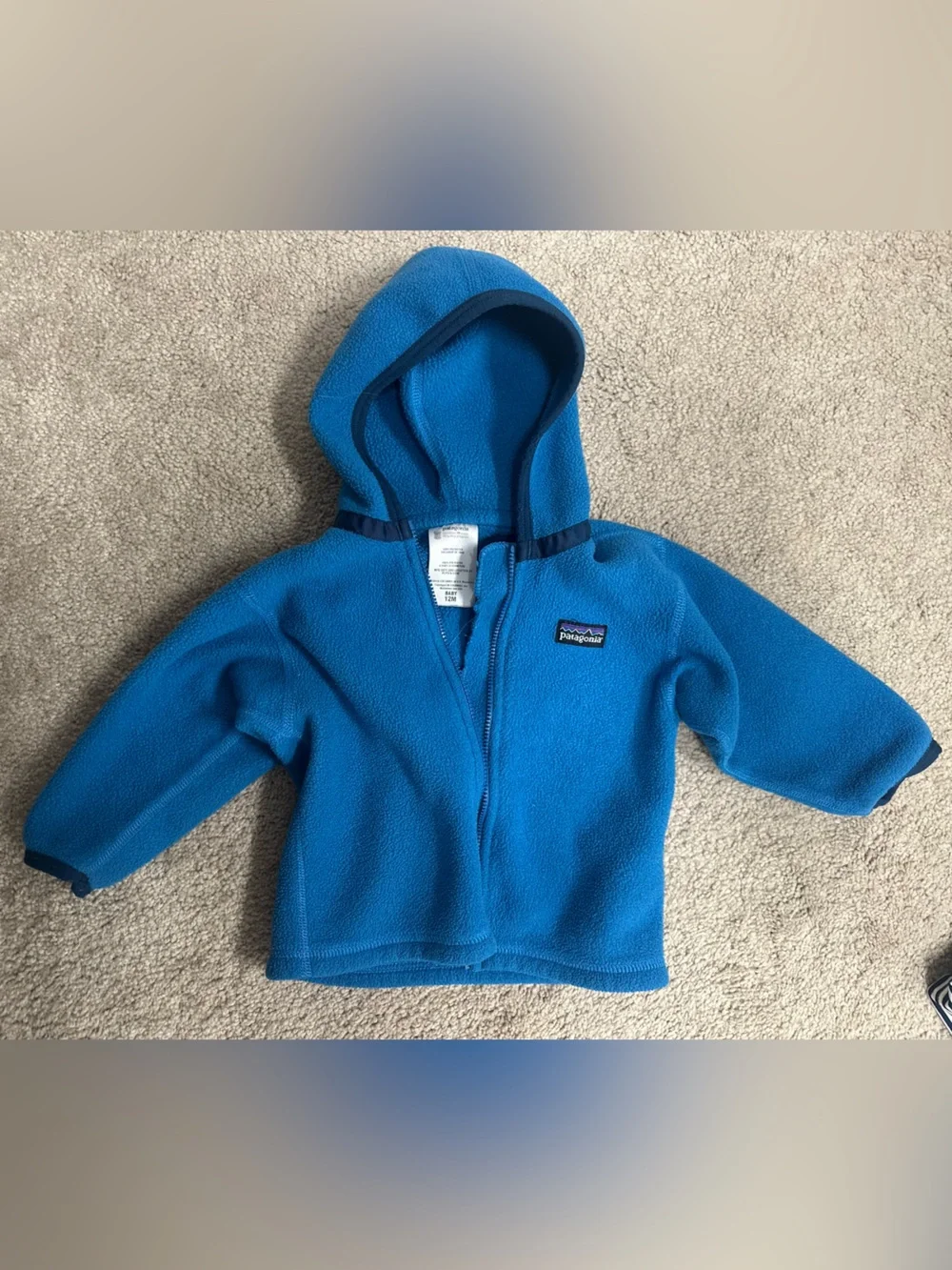 Patagonia Baby Fleece Blue Zip up Hoodie